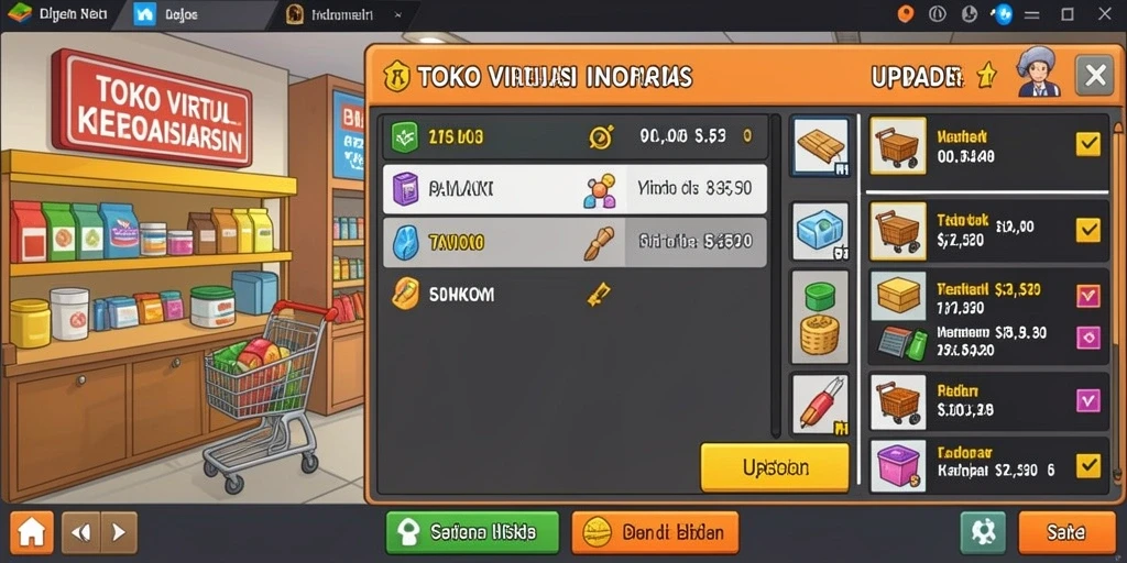 Screenshot menunjukkan antarmuka pengguna yang menarik.